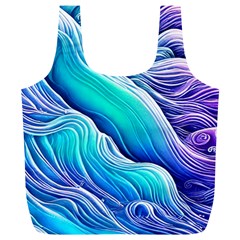 Ocean Waves In Pastel Tones Full Print Recycle Bag (xl) by GardenOfOphir