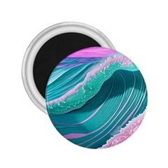 Pink Ocean Waves 2 25  Magnets by GardenOfOphir