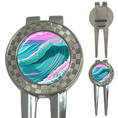 Pink Ocean Waves 3-in-1 Golf Divots by GardenOfOphir