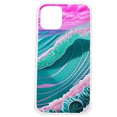 Pink Ocean Waves Iphone 12 Pro Max Tpu Uv Print Case by GardenOfOphir