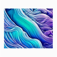 Ocean Waves In Pastel Tones Small Glasses Cloth (2 Sides) by GardenOfOphir