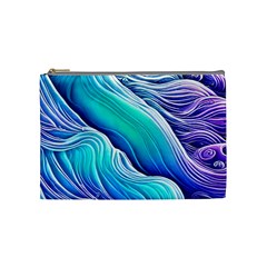 Ocean Waves In Pastel Tones Cosmetic Bag (medium) by GardenOfOphir