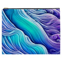 Ocean Waves In Pastel Tones Cosmetic Bag (xxxl) by GardenOfOphir