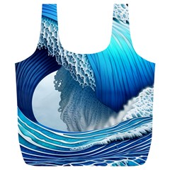 The Power Of The Ocean Full Print Recycle Bag (xl) by GardenOfOphir