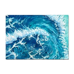 Abstract Blue Ocean Waves Iii Sticker A4 (10 Pack) by GardenOfOphir