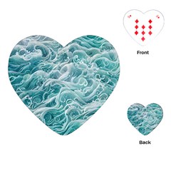 Nature Ocean Waves Playing Cards Single Design (heart) by GardenOfOphir