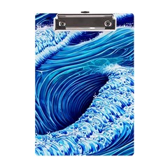 Simple Blue Ocean Wave A5 Acrylic Clipboard