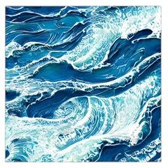 Summer Ocean Waves Square Satin Scarf (36  X 36 )