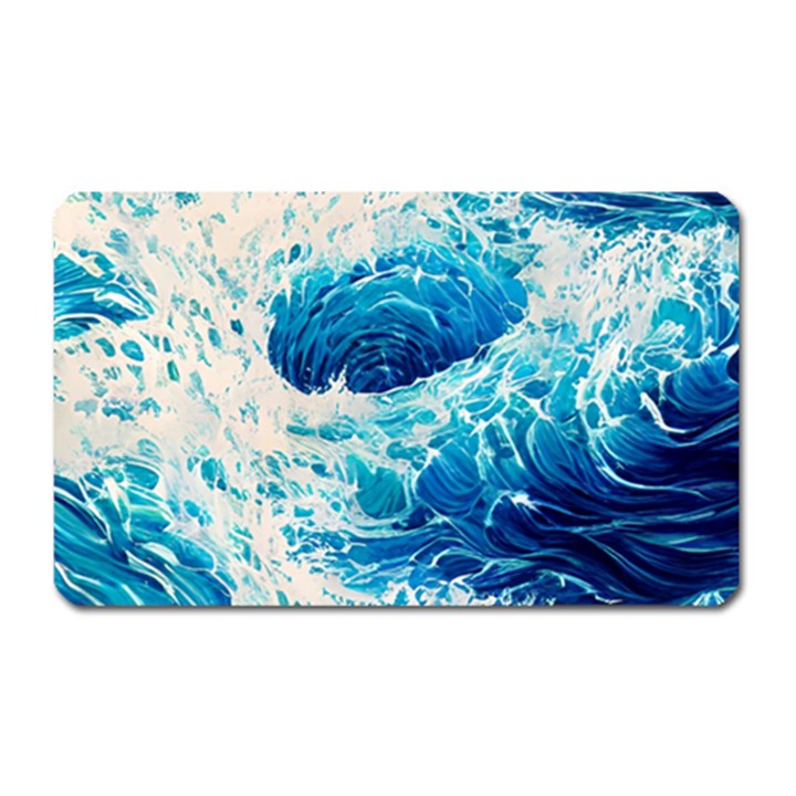 Abstract Blue Ocean Wave Ii Magnet (Rectangular)