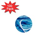 Blue Wave 1  Mini Buttons (100 pack)  Front