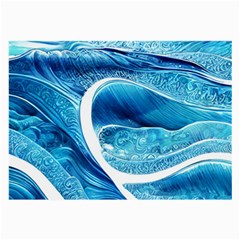 Blue Wave Large Glasses Cloth (2 Sides) by GardenOfOphir