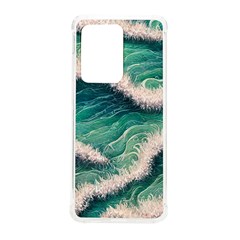 Blue Wave Pattern Samsung Galaxy S20 Ultra 6 9 Inch Tpu Uv Case by GardenOfOphir