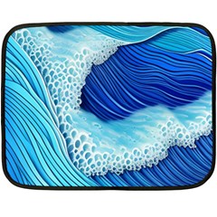 Waves Blue Ocean Fleece Blanket (mini) by GardenOfOphir