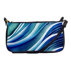 Blue Ocean Waves Shoulder Clutch Bag by GardenOfOphir