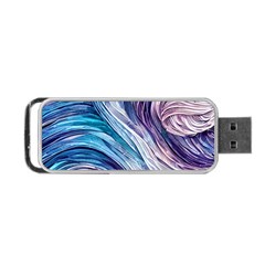 Abstract Pastel Ocean Waves Portable Usb Flash (two Sides) by GardenOfOphir