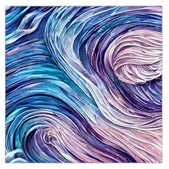 Abstract Pastel Ocean Waves Square Satin Scarf (36  X 36 ) by GardenOfOphir