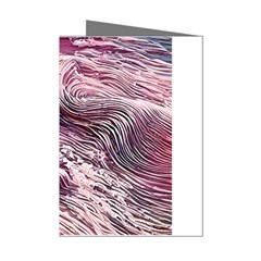 Abstract Pink Ocean Waves Mini Greeting Cards (pkg Of 8) by GardenOfOphir