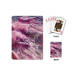 Abstract Pink Ocean Waves Playing Cards Single Design (mini) by GardenOfOphir