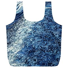 Waves Of The Ocean Full Print Recycle Bag (xl) by GardenOfOphir