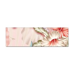 Glory Floral Exotic Butterfly Exquisite Fancy Pink Flowers Sticker (bumper) by Jancukart