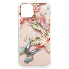 Glory Floral Exotic Butterfly Exquisite Fancy Pink Flowers Iphone 12/12 Pro Tpu Uv Print Case by Jancukart