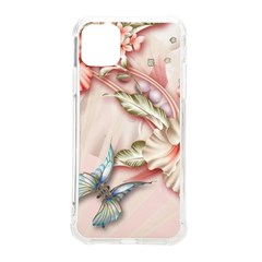 Glory Floral Exotic Butterfly Exquisite Fancy Pink Flowers Iphone 11 Pro Max 6 5 Inch Tpu Uv Print Case by Jancukart