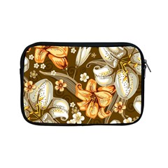 White And Yellow Floral Lilies Background Surface Apple Ipad Mini Zipper Cases by Jancukart