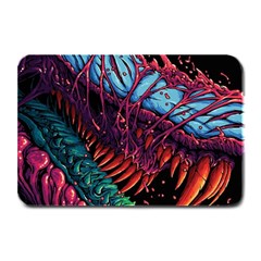 Floral Digital Art Tongue Out Plate Mats by Jancukart