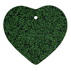 Leafy Elegance Botanical Pattern Heart Ornament (two Sides) by dflcprintsclothing