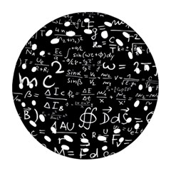 E=mc2 Text Science Albert Einstein Formula Mathematics Physics Round Filigree Ornament (two Sides) by Jancukart