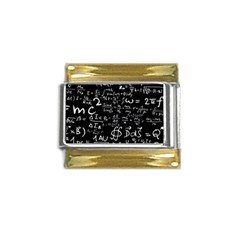 E=mc2 Text Science Albert Einstein Formula Mathematics Physics Gold Trim Italian Charm (9mm) by Jancukart