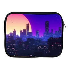 The Sun Night Music The City Background 80s 80 s Synth Apple Ipad 2/3/4 Zipper Cases by Jancukart