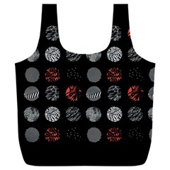 Black And Multicolored Polka Dot Artwork Digital Art Full Print Recycle Bag (xxxl) by Jancukart