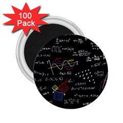 Black Background With Text Overlay Mathematics Formula Board 2 25  Magnets (100 Pack)  by Jancukart