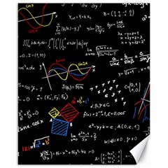 Black Background With Text Overlay Mathematics Formula Board Canvas 16  X 20  by Jancukart
