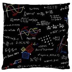Black Background With Text Overlay Mathematics Formula Board Standard Premium Plush Fleece Cushion Case (one Side)