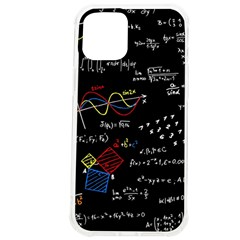 Black Background With Text Overlay Mathematics Formula Board Iphone 12 Pro Max Tpu Uv Print Case by Jancukart