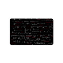 Black Background With Text Overlay Digital Art Mathematics Magnet (name Card)