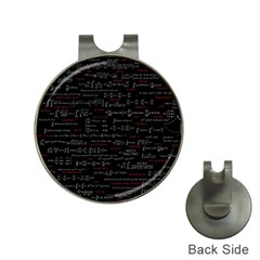 Black Background With Text Overlay Digital Art Mathematics Hat Clips With Golf Markers by Jancukart