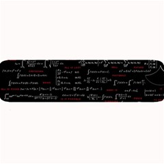 Black Background With Text Overlay Digital Art Mathematics Large Bar Mat by Jancukart