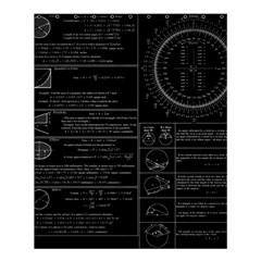 Black Background With Text Overlay Mathematics Trigonometry Shower Curtain 60  X 72  (medium)  by Jancukart