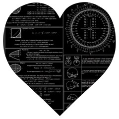 Black Background With Text Overlay Mathematics Trigonometry Wooden Puzzle Heart by Jancukart