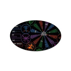 Zodiac Geek Sticker Oval (10 Pack)