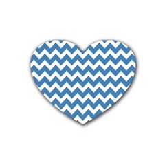 Chevron Pattern Gifts Rubber Coaster (heart) by GardenOfOphir