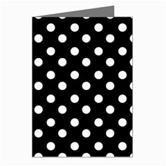 Black And White Polka Dots Greeting Cards (pkg Of 8) by GardenOfOphir