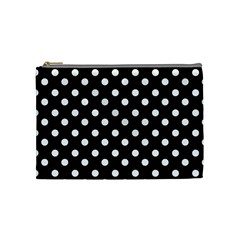 Black And White Polka Dots Cosmetic Bag (medium) by GardenOfOphir