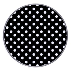 Black And White Polka Dots Wireless Fast Charger(white) by GardenOfOphir