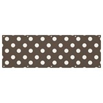 Brown And White Polka Dots Banner and Sign 12  x 4  Front