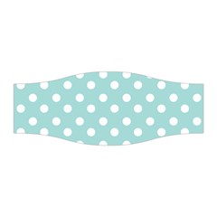 Blue And White Polka Dots Stretchable Headband by GardenOfOphir