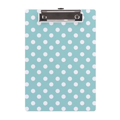 Blue And White Polka Dots A5 Acrylic Clipboard